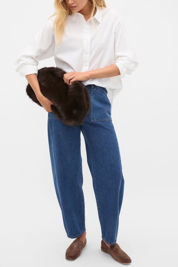 Fur Clutch  Coffee Bean  hi-res