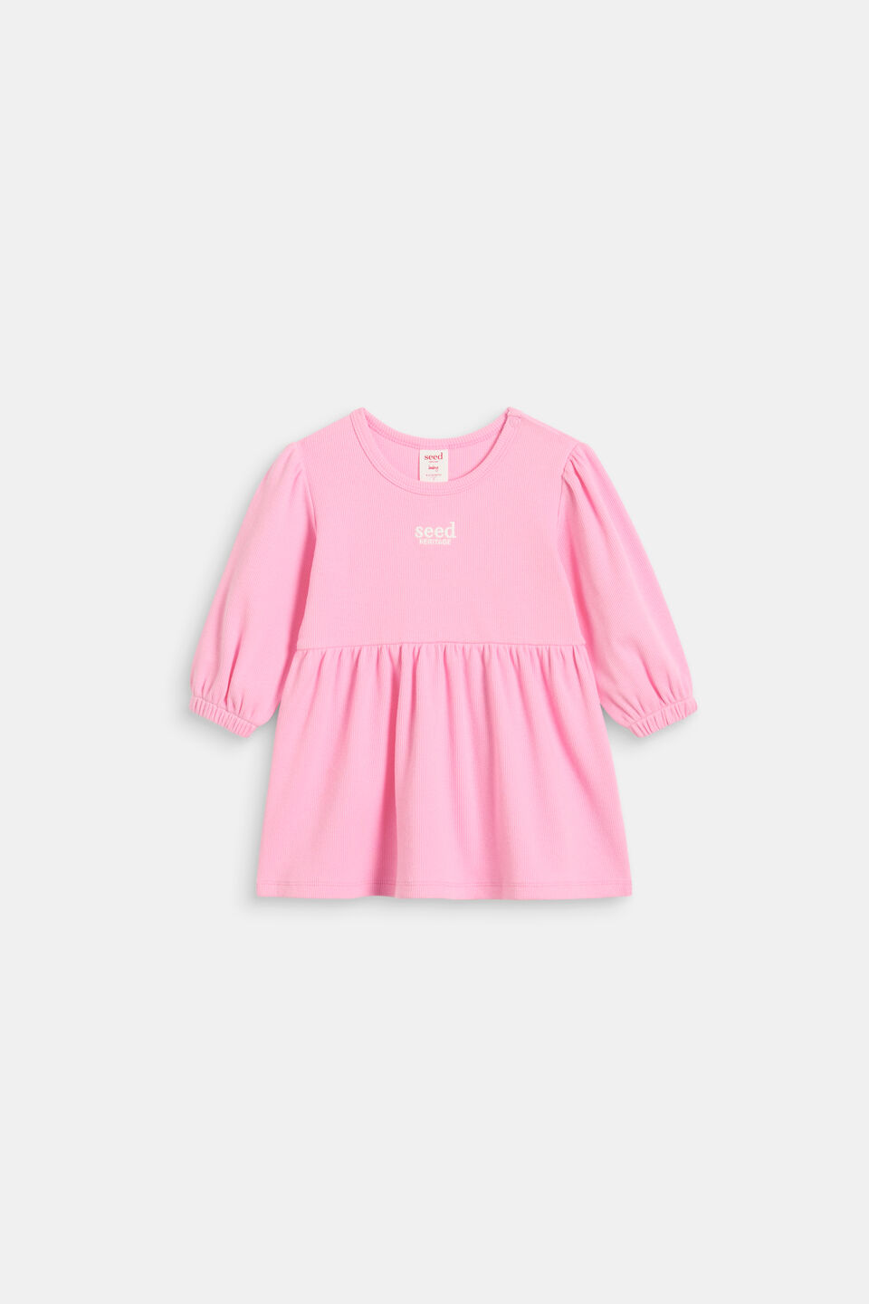 Logo Rib Dress  Candy Pink