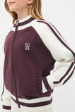 Zip Up Knit Bomber  Mulberry  hi-res