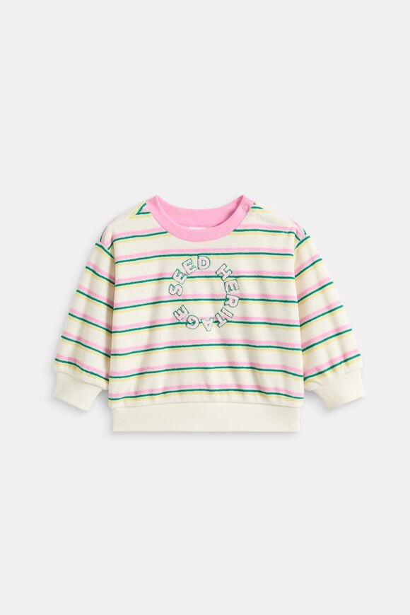 Stripe Toweling Sweat  Multi  hi-res