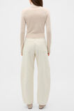 Merino Roll Neck Raglan Knit  Cashew Cream Marle  hi-res