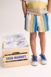 Multi Stripe Vacay Short  Electric Blue Multi  hi-res