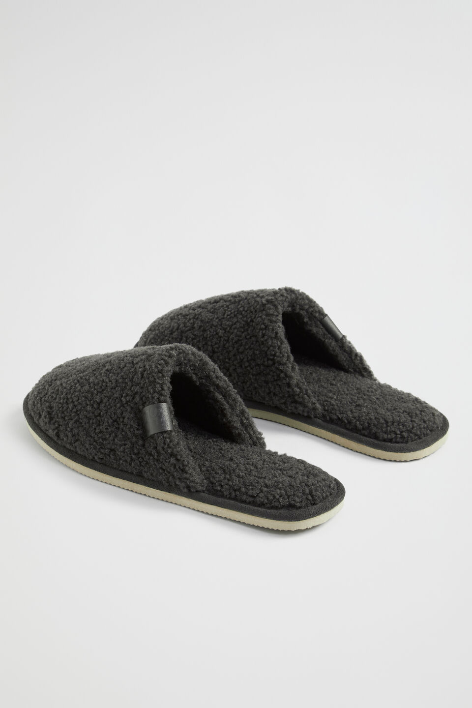 Teddy Slipper  Charcoal
