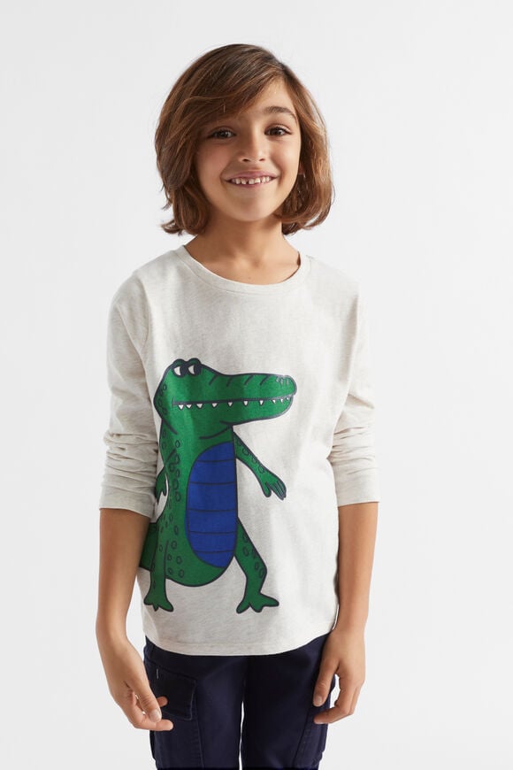 Croc Tee  Oat Marle  hi-res
