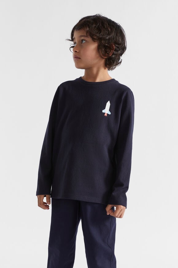 Slogan Rugby Tee  Midnight Blue  hi-res