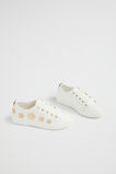 Daisy Sequin Trainer  White  hi-res