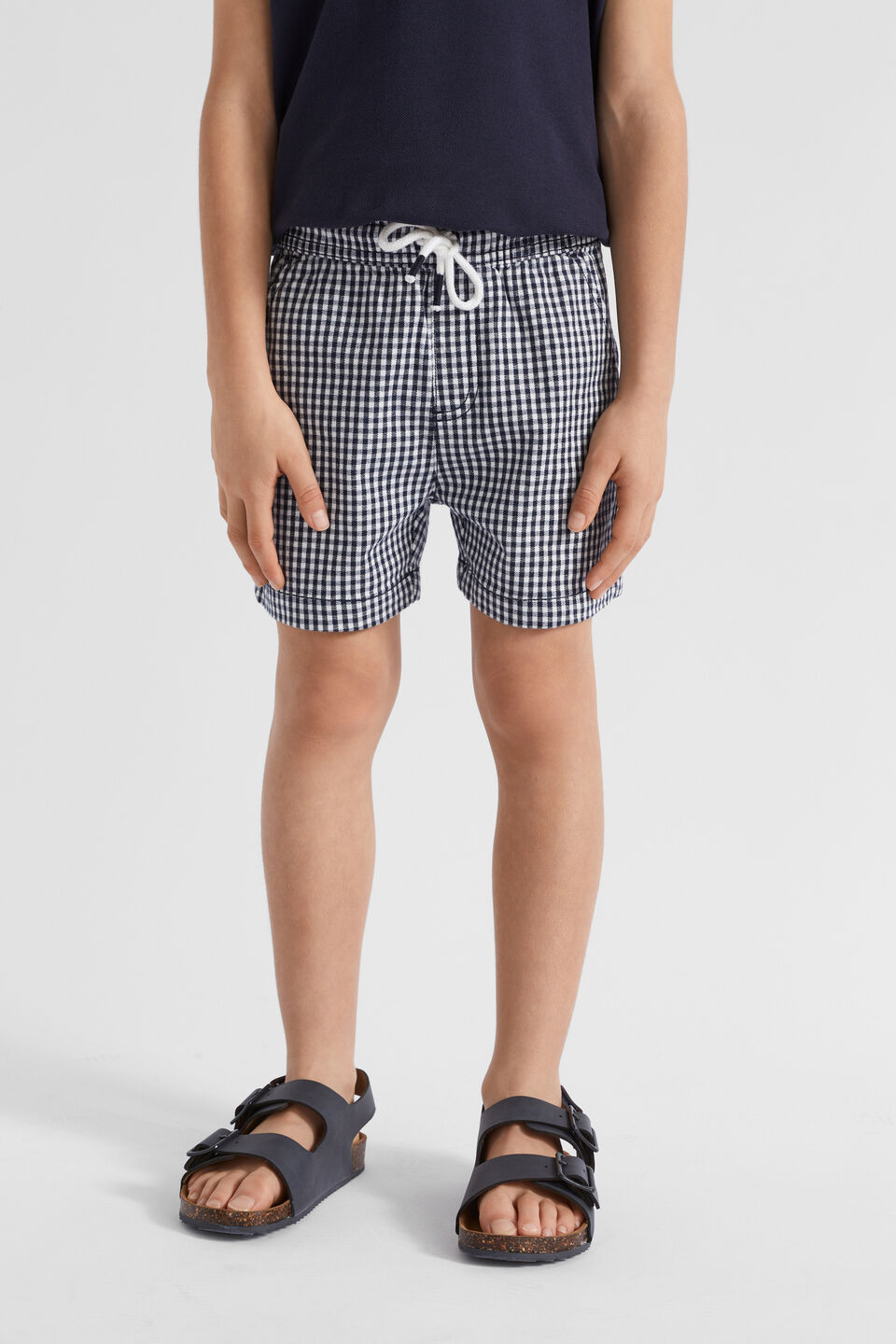 Core Logo Short  Midnight Gingham