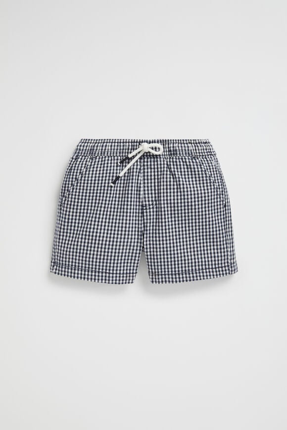 Core Logo Short  Midnight Gingham  hi-res