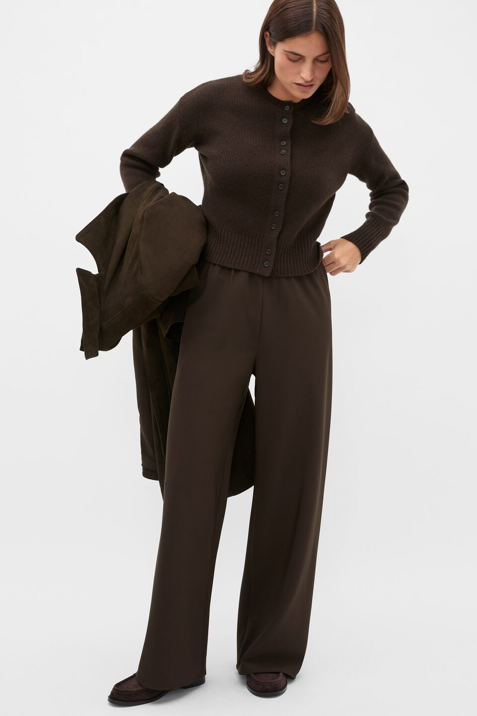 Easy Wide Leg Pant  Coffee Bean