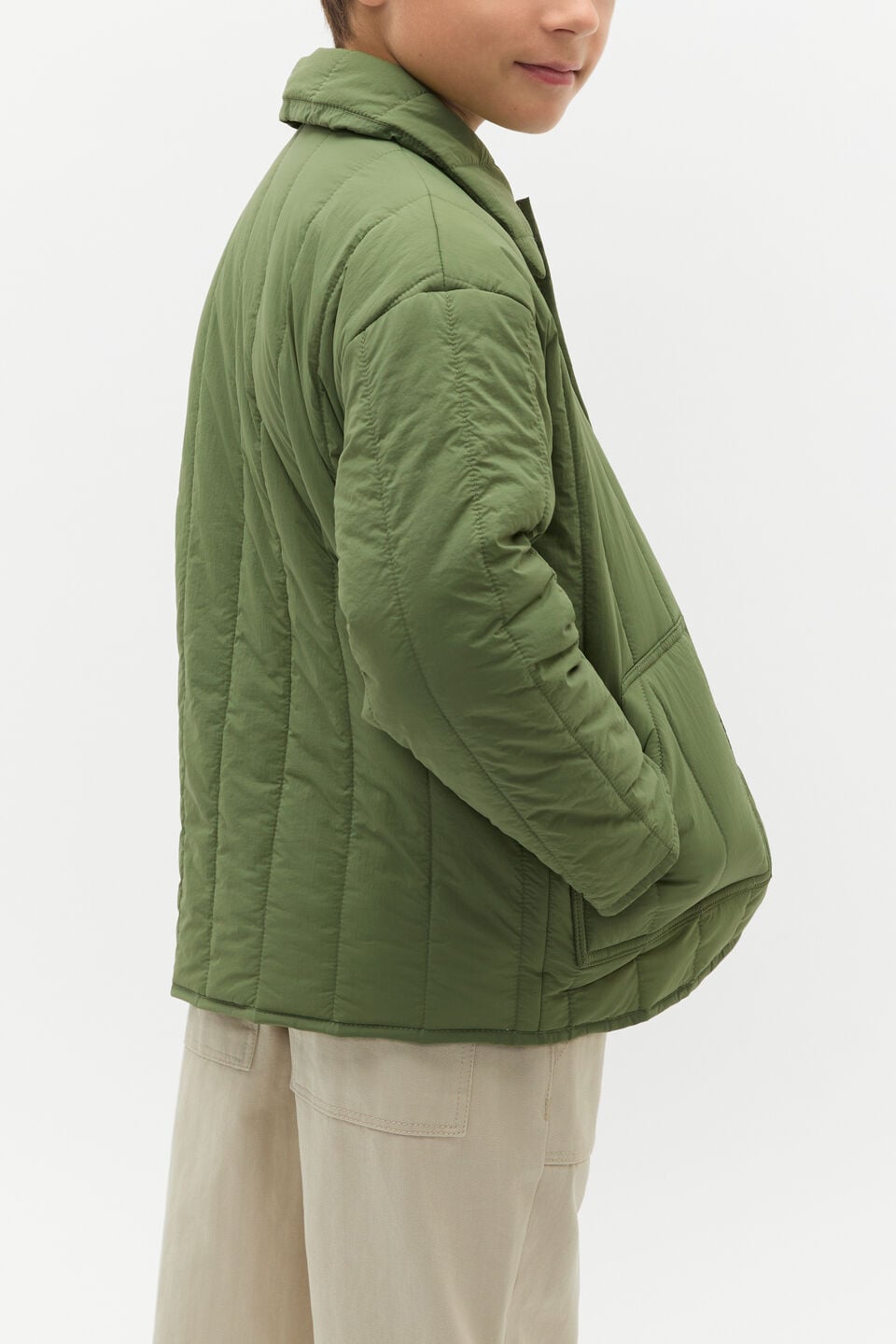Quilted Jacket  Dark Sage