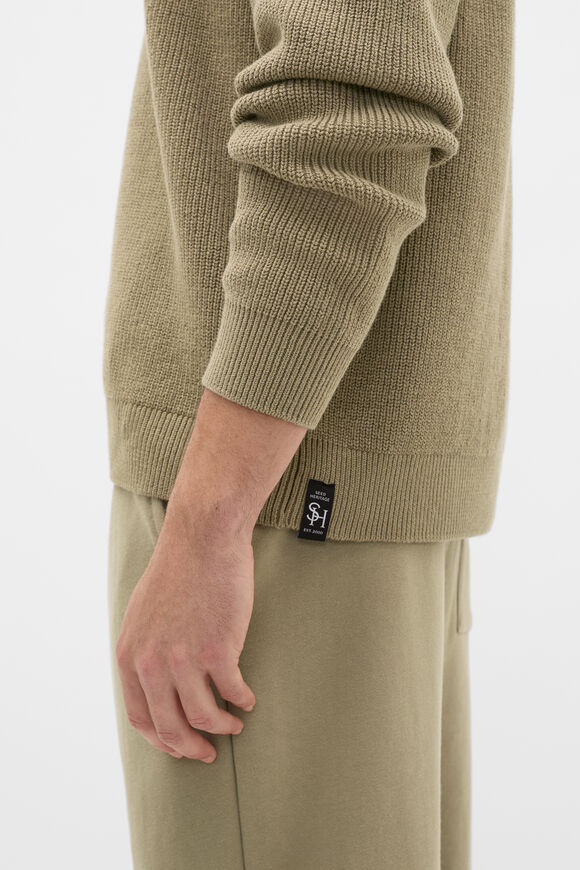 1/4 Zip Knit  Putty  hi-res