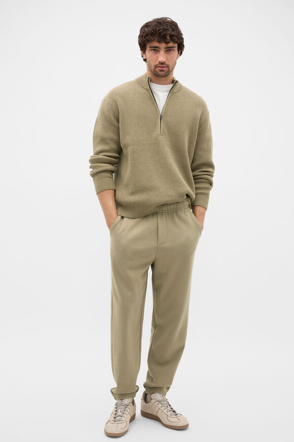1/4 Zip Knit  Putty  hi-res
