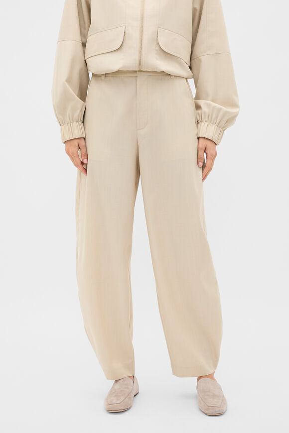 Barrel Leg Tailored Trouser  Cashew Cream Crossdye  hi-res