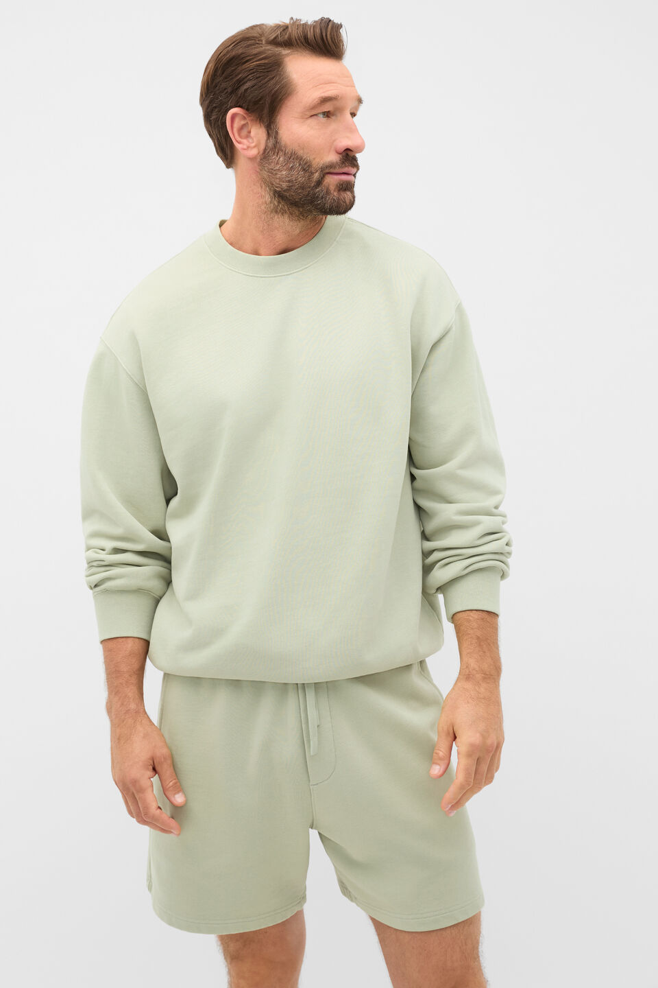 Crew Neck Sweatshirt  Aloe