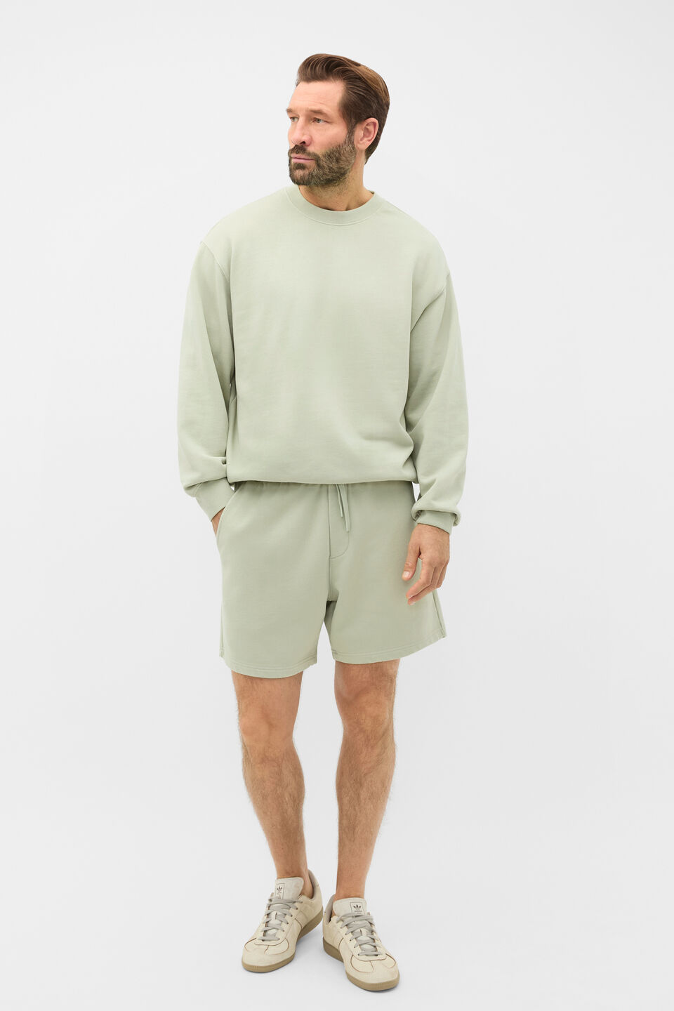 Crew Neck Sweatshirt  Aloe