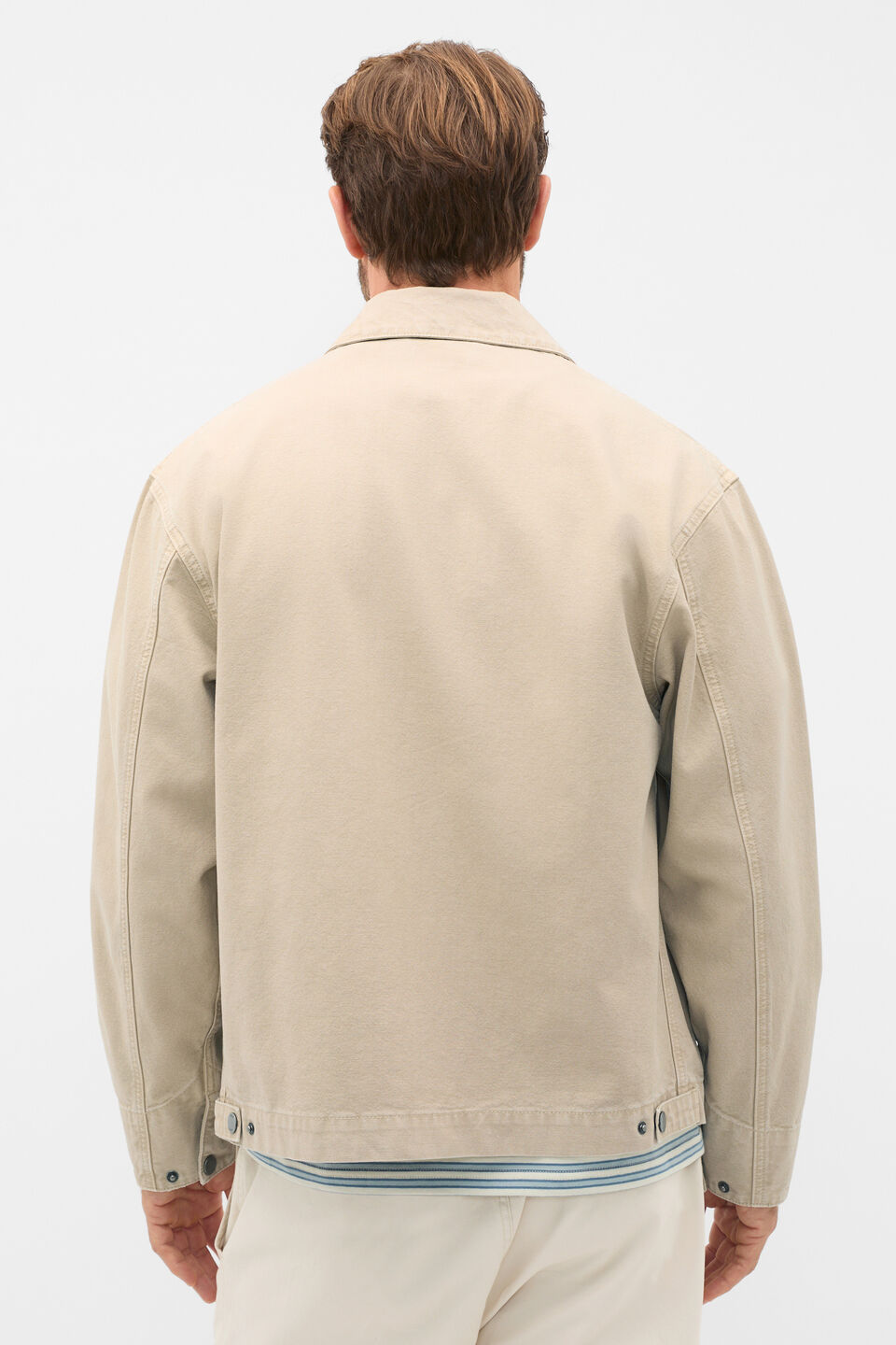 Zip Through Jacket  Clay