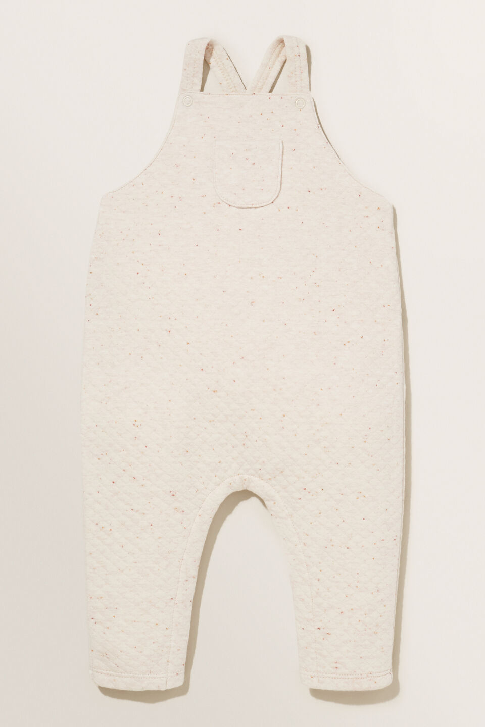 Quilted Pocket Overall  Oat Speckle