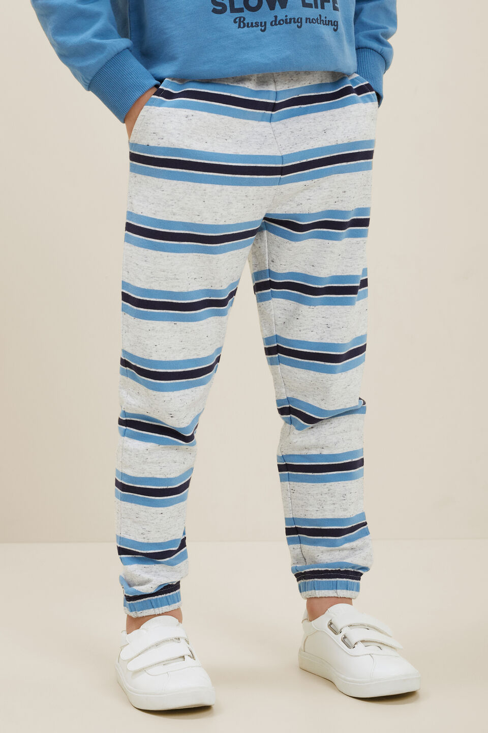 Striped Trackpant  Cloudy Marle
