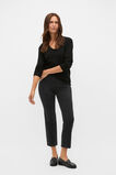 Australian Merino V Neck Top  Black  hi-res