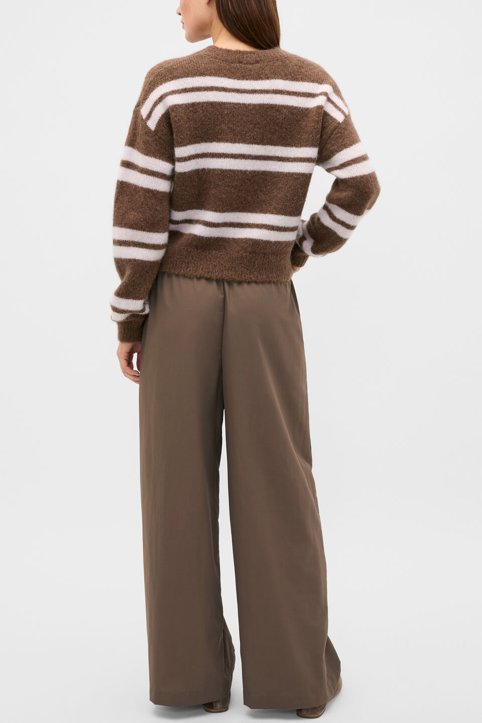 Lofty Stripe Relaxed Knit  Chestnut Stripe