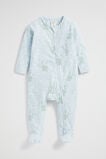 Peekaboo Bunny Zipsuit  Ice Blue  hi-res