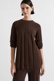 Panelled Rib Knit  Dark Espresso  hi-res