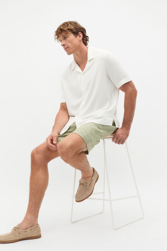 SS Textured Shirt  Off White  hi-res