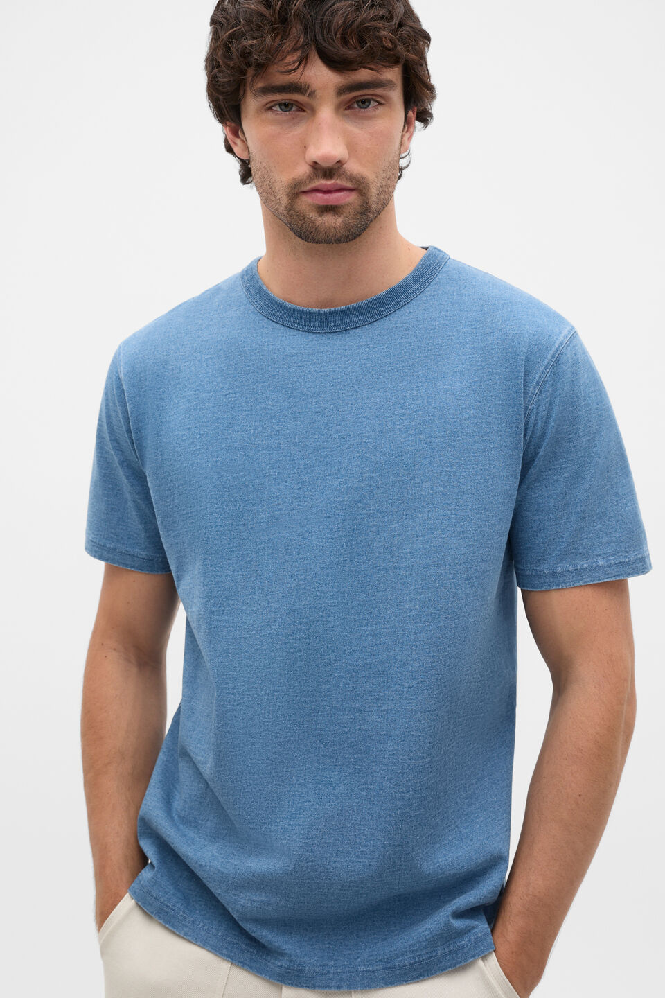 Indigo Crew Tee  Indigo