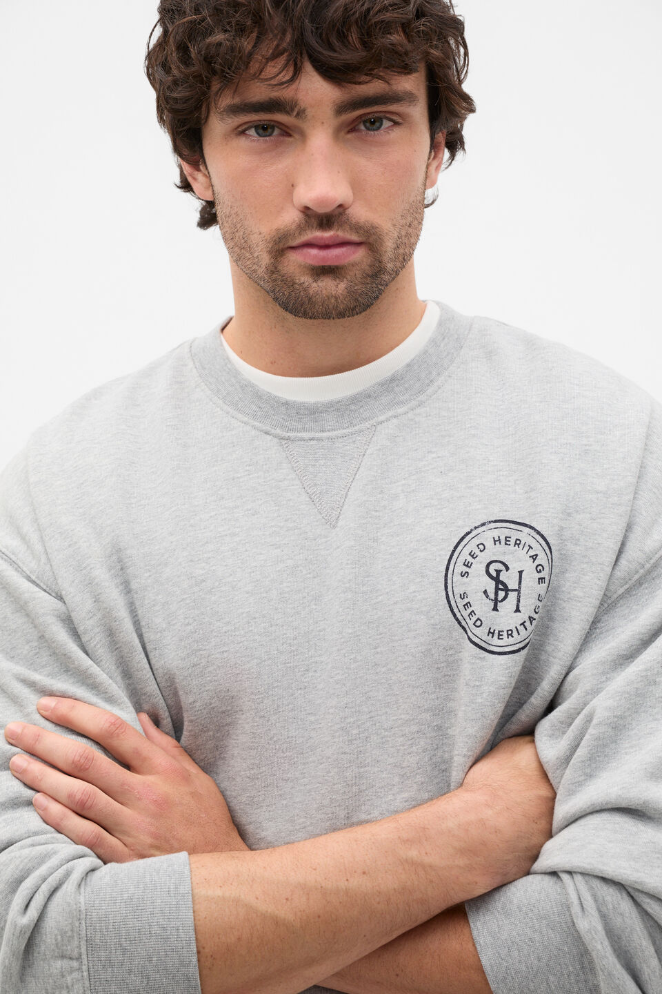 Logo Sweatshirt  Mid Grey Marle