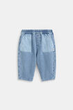 Two Tone Denim Pant  Mid Blue  hi-res