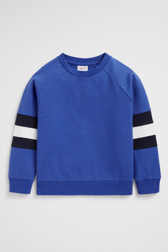 Colourblock Sweat  True Cobalt  hi-res