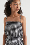 Gingham Top  Black  hi-res