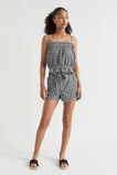 Gingham Top  Black  hi-res