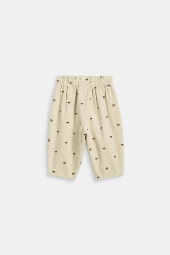 Embroidered Cord Pant  Milk Tea  hi-res