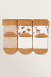 Giraffe Socks 3Pk  Multi  hi-res