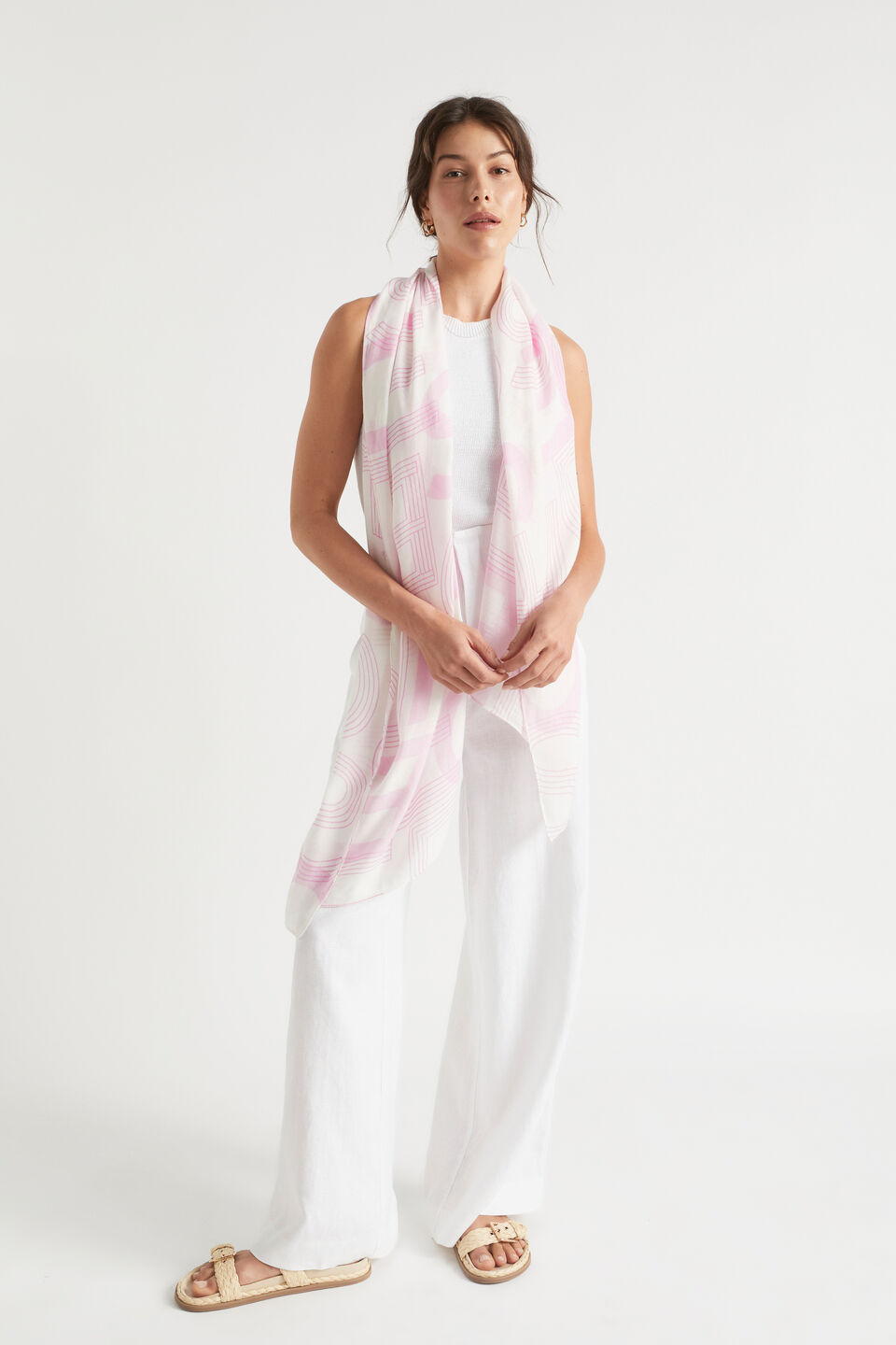 Logo Summer Scarf  Soft Orchid Logo