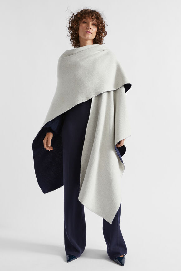 Wool Blend Wrap  Oat  hi-res