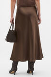 Satin Midi Skirt  Chestnut  hi-res