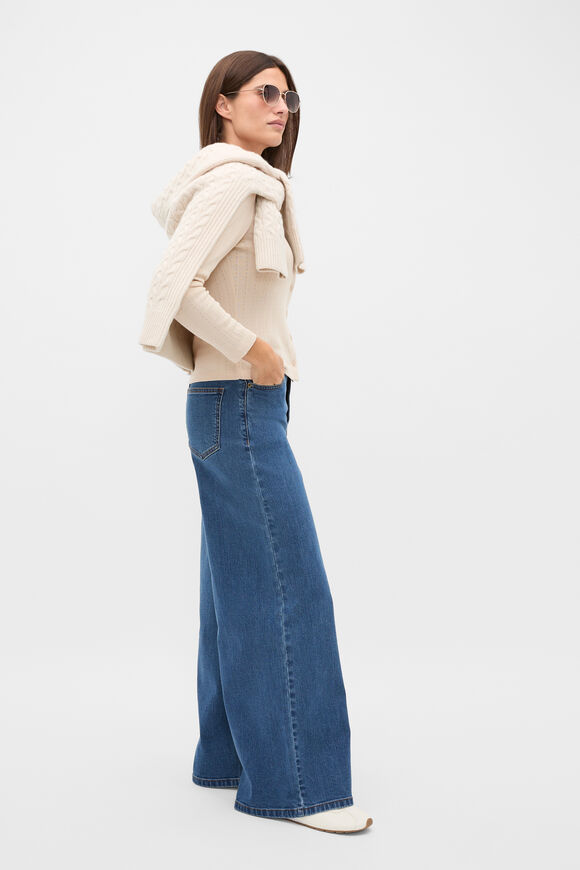 Pointelle Long Sleeve Cardigan  Vanilla Cream  hi-res