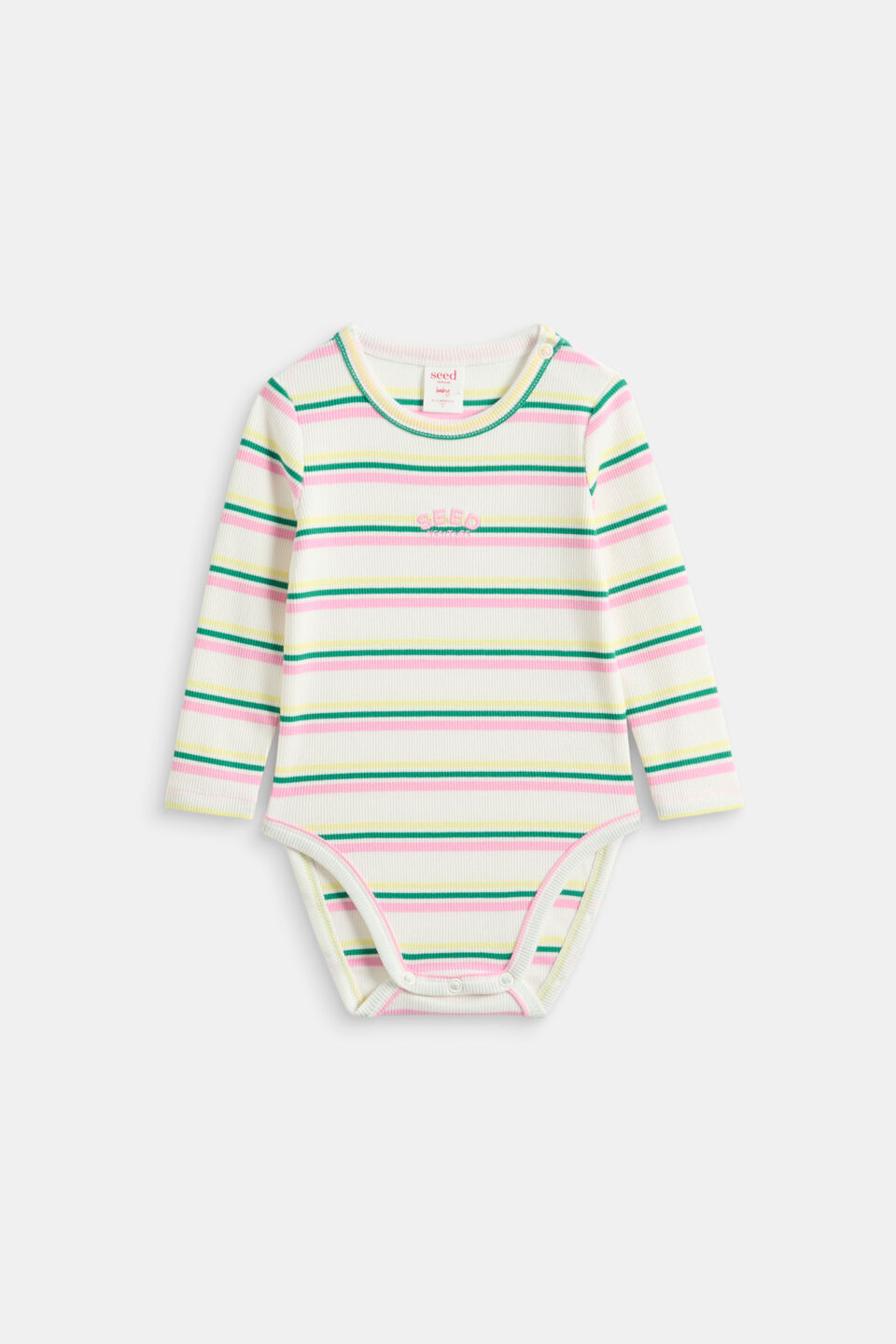 Stripe Rib Bodysuit  Multi