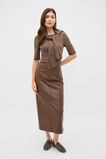 Boat Neck Half Sleeve Top  Chestnut  hi-res