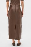 Leather Column Skirt  Chestnut  hi-res