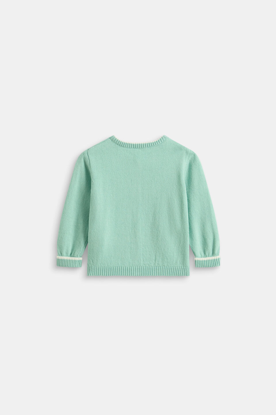 Cuffed Knit Cardigan  Seafoam