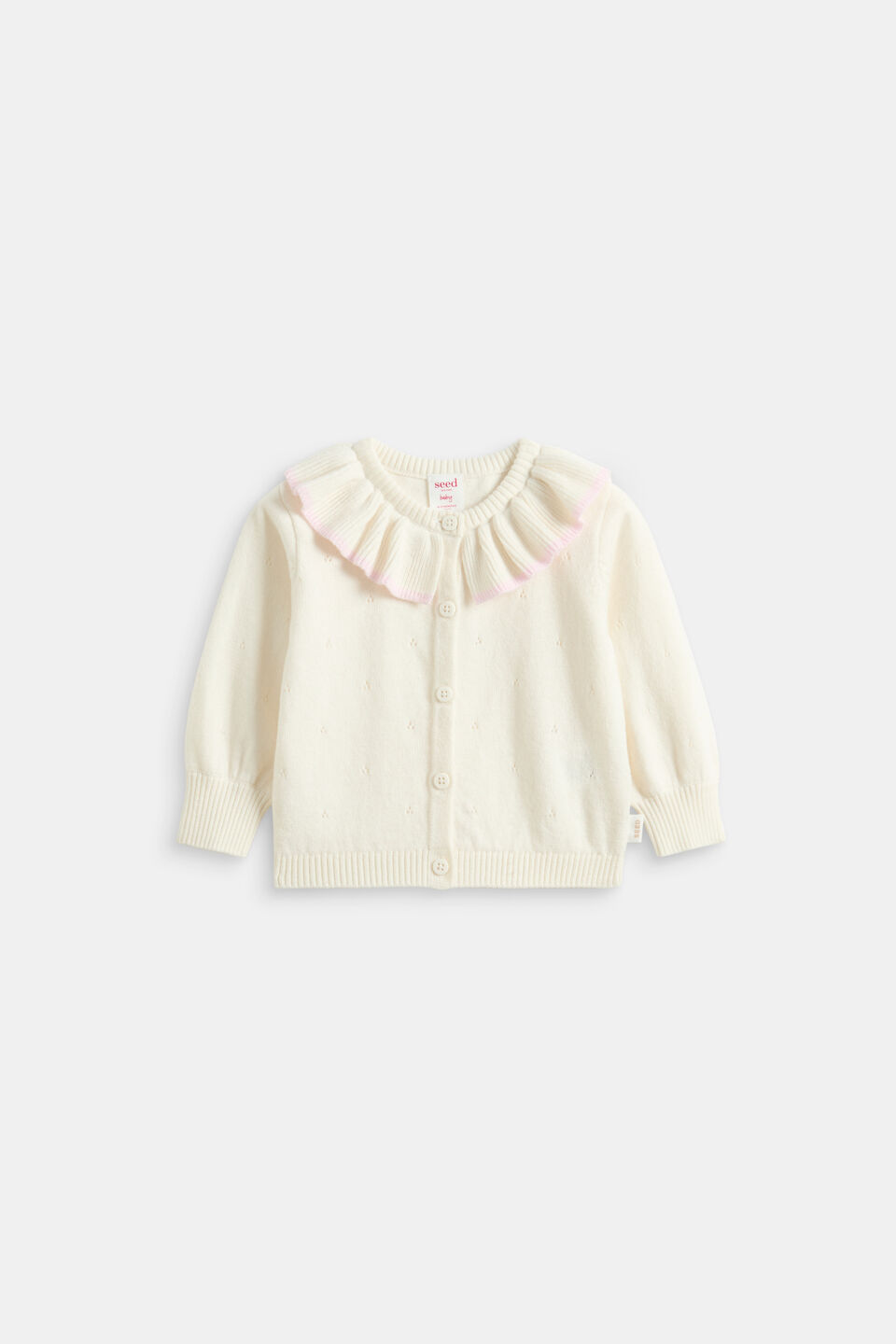 Collared Knit Cardigan  Classic Cream