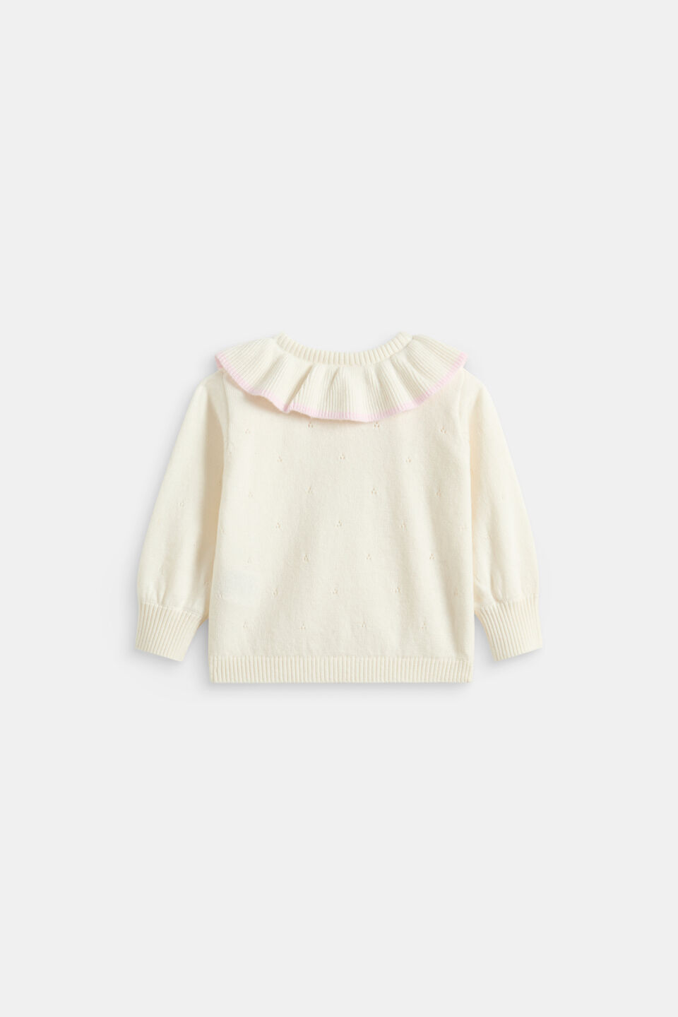 Collared Knit Cardigan  Classic Cream