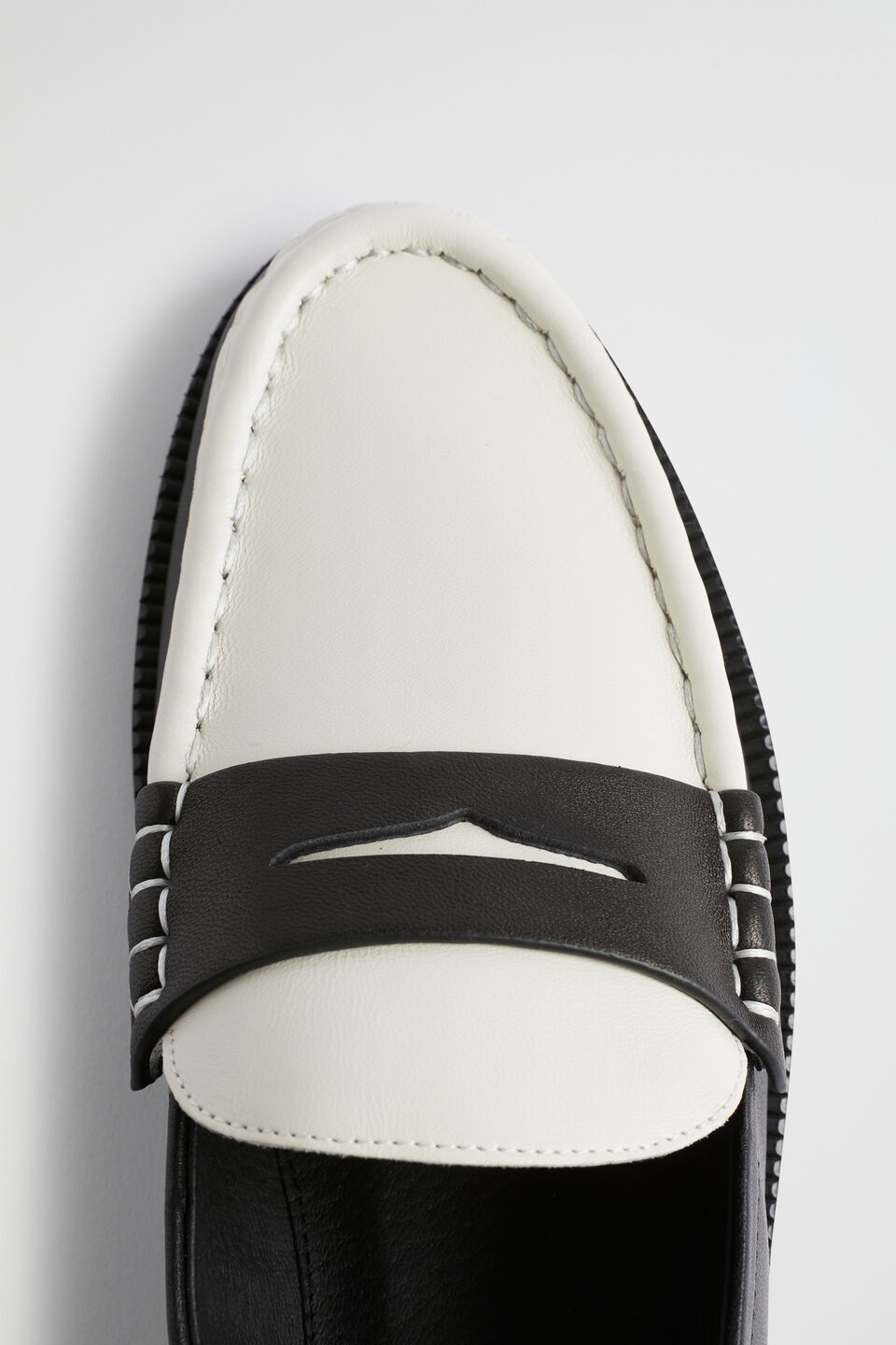 Kendall Leather Penny Loafer  Midnight Bone