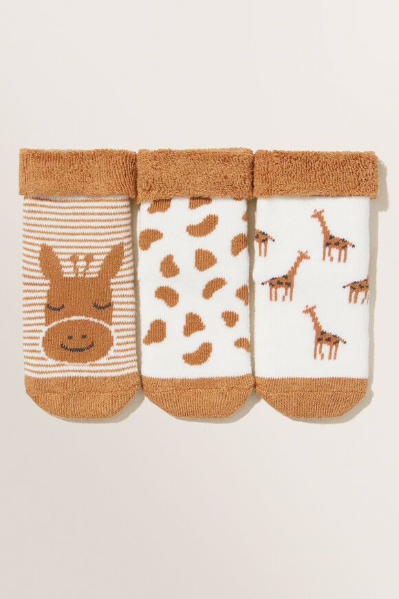 Giraffe Socks 3Pk  Multi  hi-res