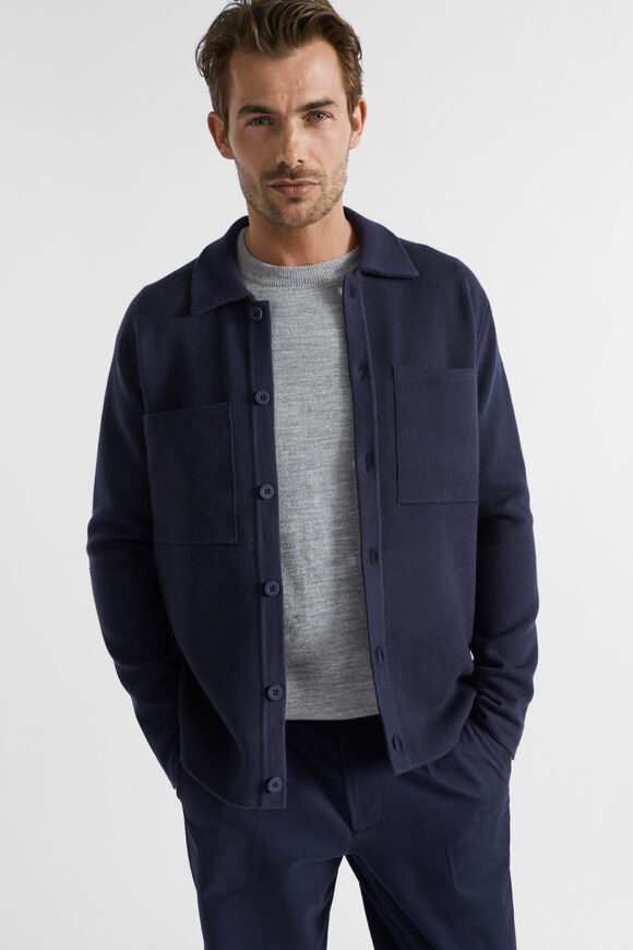 Knit Overshirt  Midnight Blue  hi-res