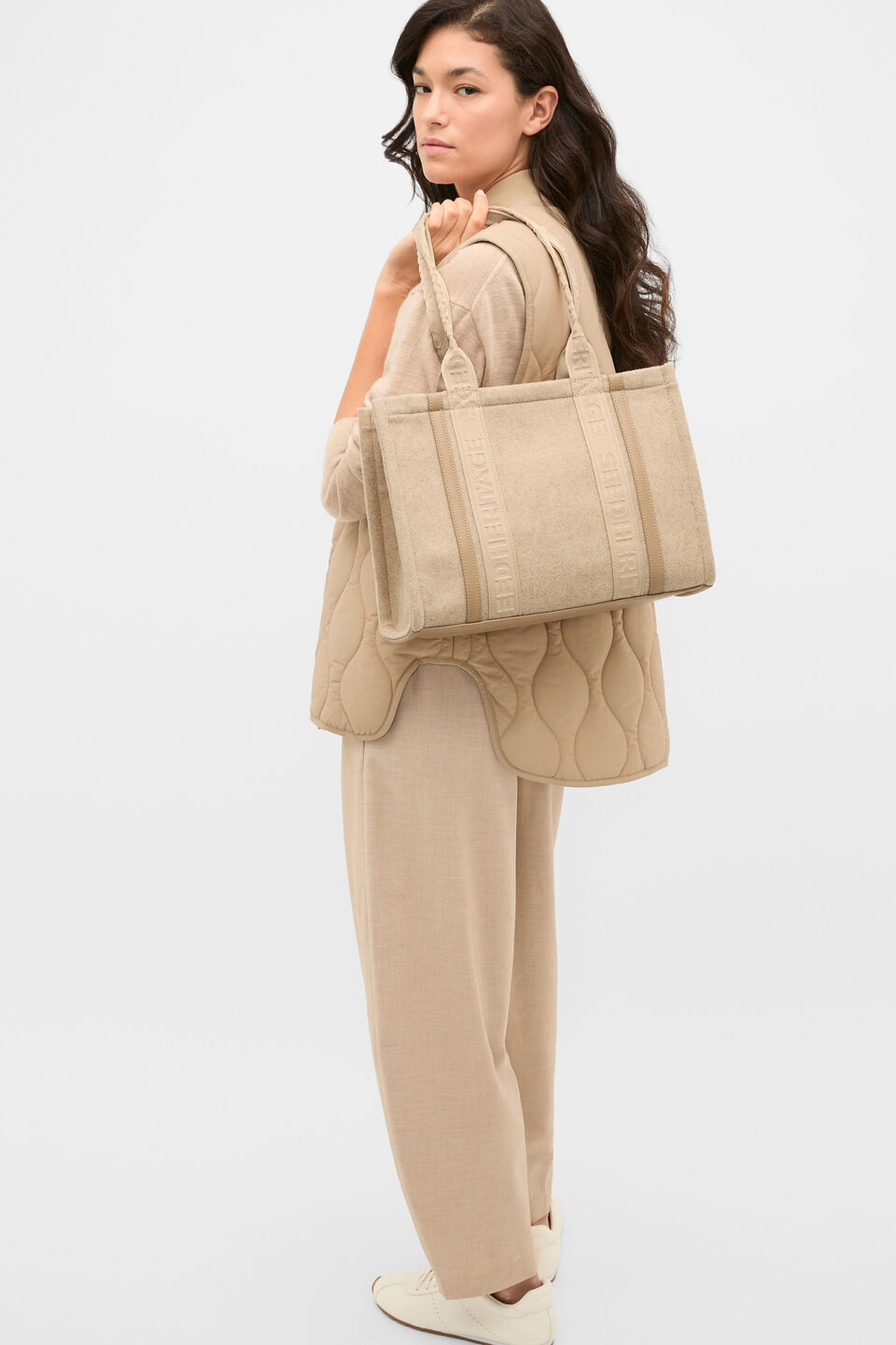 Felt Tote  Sandstone
