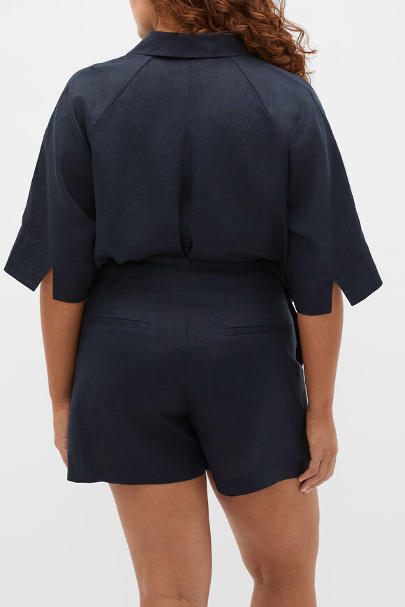 Core Linen High Rise Short  Twilight Blue  hi-res